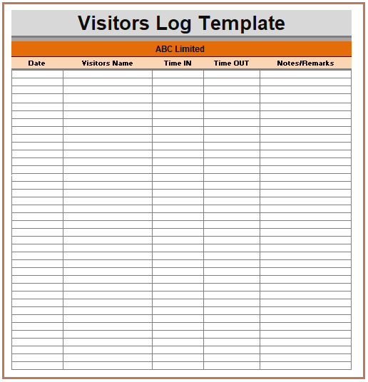 Free Printable Forms For Visitors Sign In Out Printable Forms Free Online