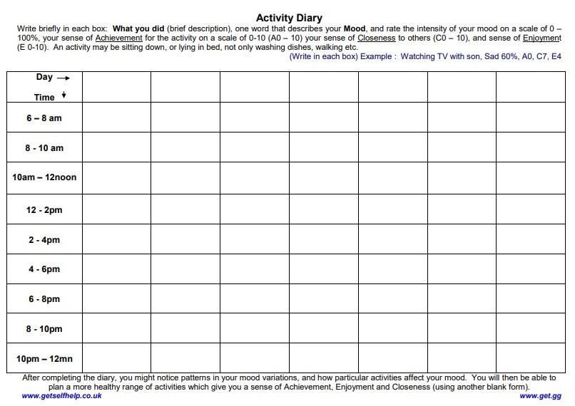 Activity Log Templates Free Log Templates