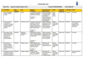 Risk Log Template | Free Log Templates