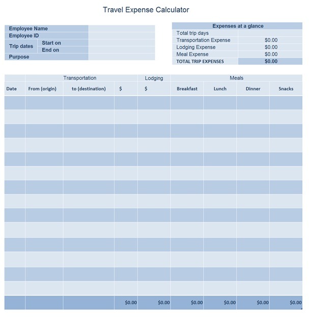 Travel Log Template 13  Free Printable Word Excel PDF Formats