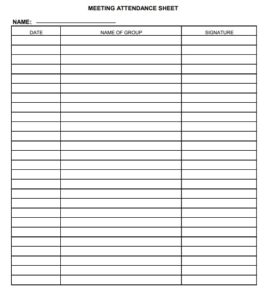 Attendance Log Template | Free Log Templates