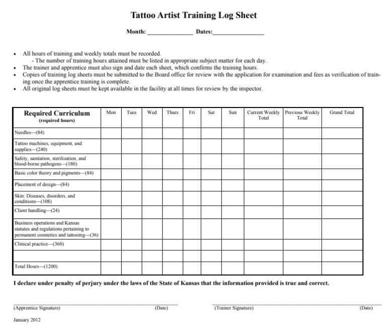 10+ Training Log Template | Free Log Templates