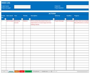 6+ Raid Log Template 