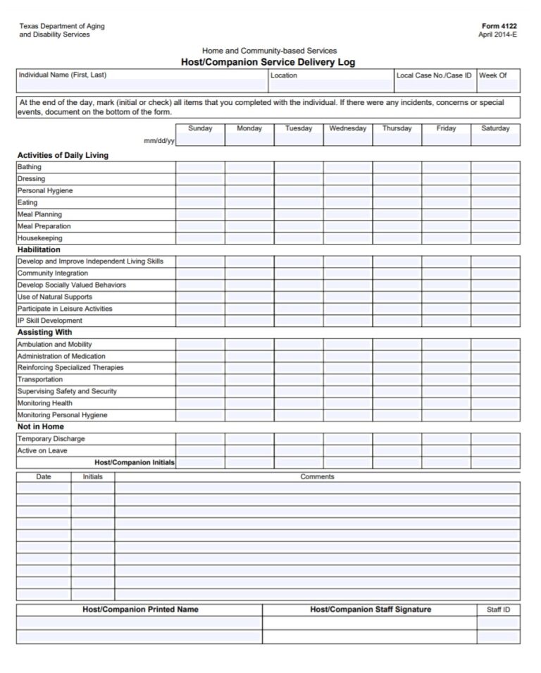 Delivery Log Template | Free Log Templates